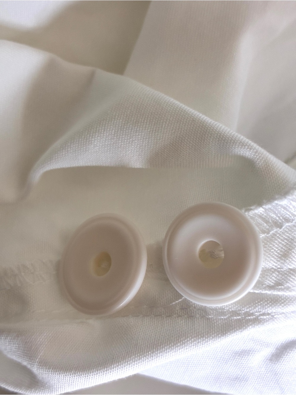 Eileen Fisher White Organic Cotton Crop Pants 1X Button Hem - Picture 6 of 10
